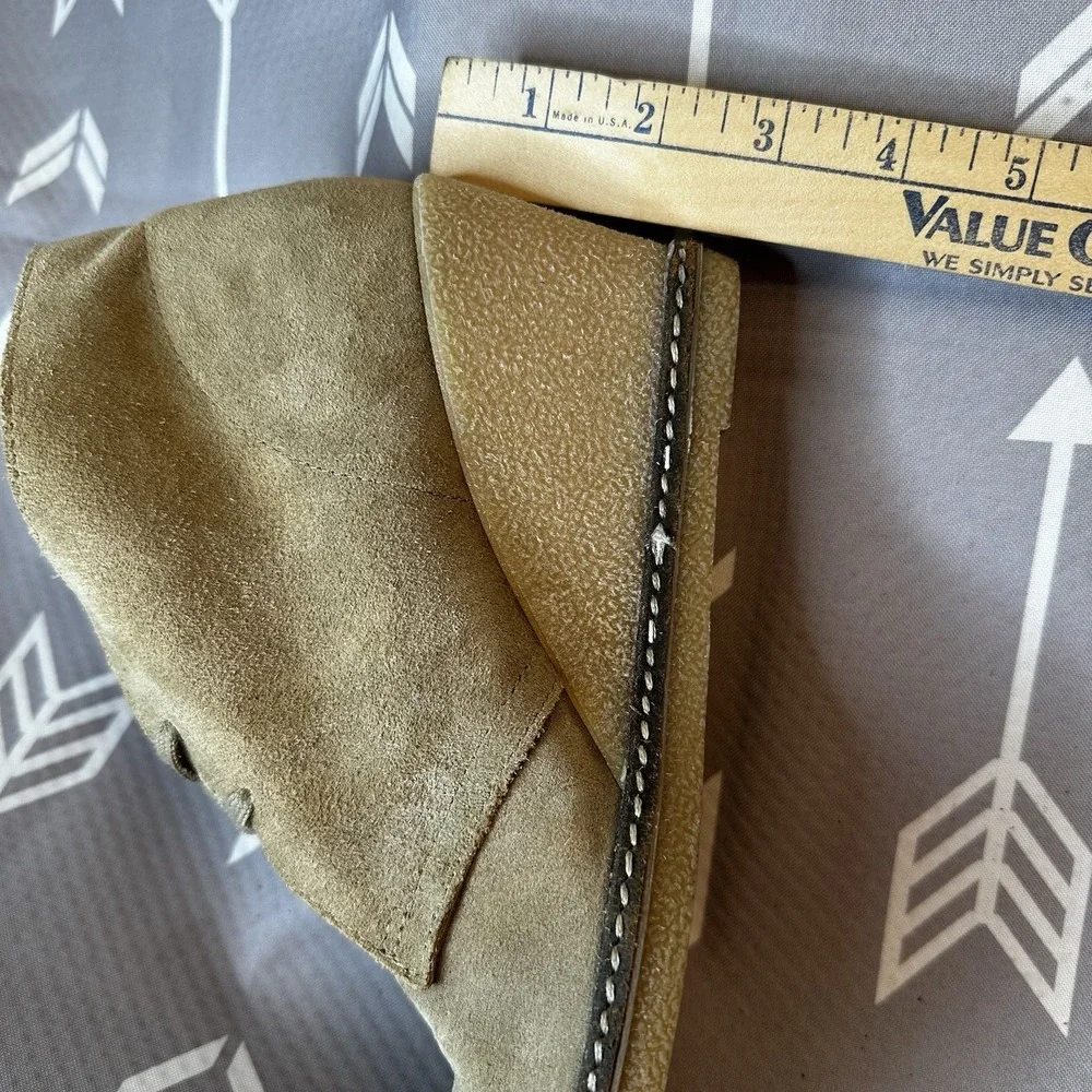 J. Crew Women's‎ Suede Leather McAllister Wedge Boots Sz 7 Sand Lace Up EUC $199